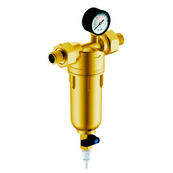 Магистральный фильтр Гейзер Бастион 122 с манометром для холодной и горячей воды 1/2 - Фильтры для воды - Магистральные фильтры - omvolt.ru